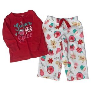 Carter’s Sugar and Spice 2-Piece Christmas Holiday Pajama Set 12M